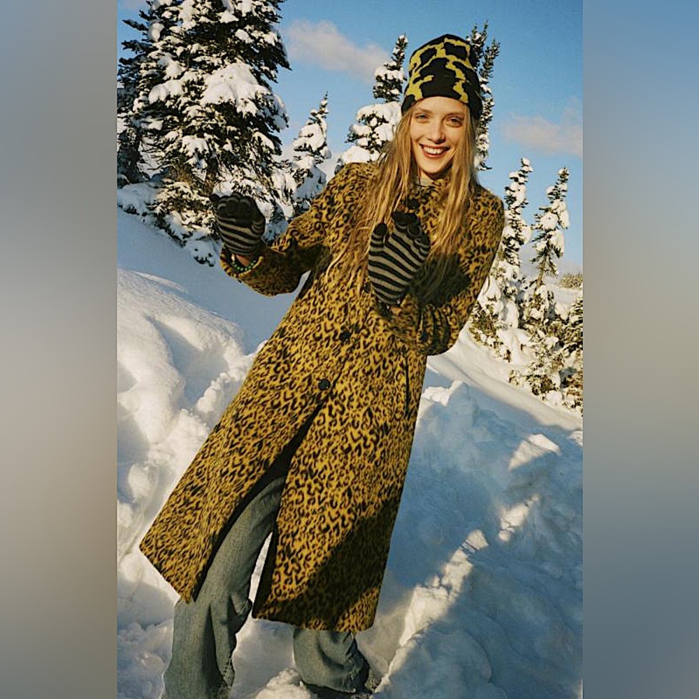 Avec Les Filles Leopard Print Coat